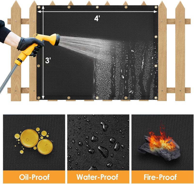 Amerbro Fireproof Grill Heat Shield to Protect Deck Fence from Grill Heat, Heat Shield for Wood Stove, Stove Wall Protector Fridge, BBQ Grill Mat Accessories Compatible with Blackstone, 3'x4' - Image 5